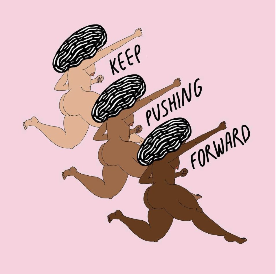 LGBTCenterNYC's tweet photo. Keep pushing forward! Together we make our community stronger by supporting each other and uplifting ourselves. Art by Stephanie Medeiros. https://t.co/y20B8HZ9vU