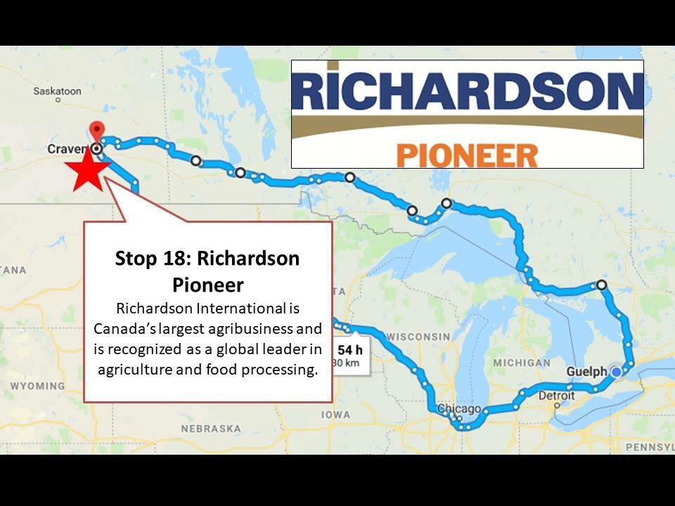 saskagtour's tweet photo. Stop number 18 on our trip is one of the leading agri-businesses globally, Richardson Pioneer! We will be touring their elevator outside of Balgonie, SK.  #aggiesgowest https://t.co/AkOBgq1TfZ