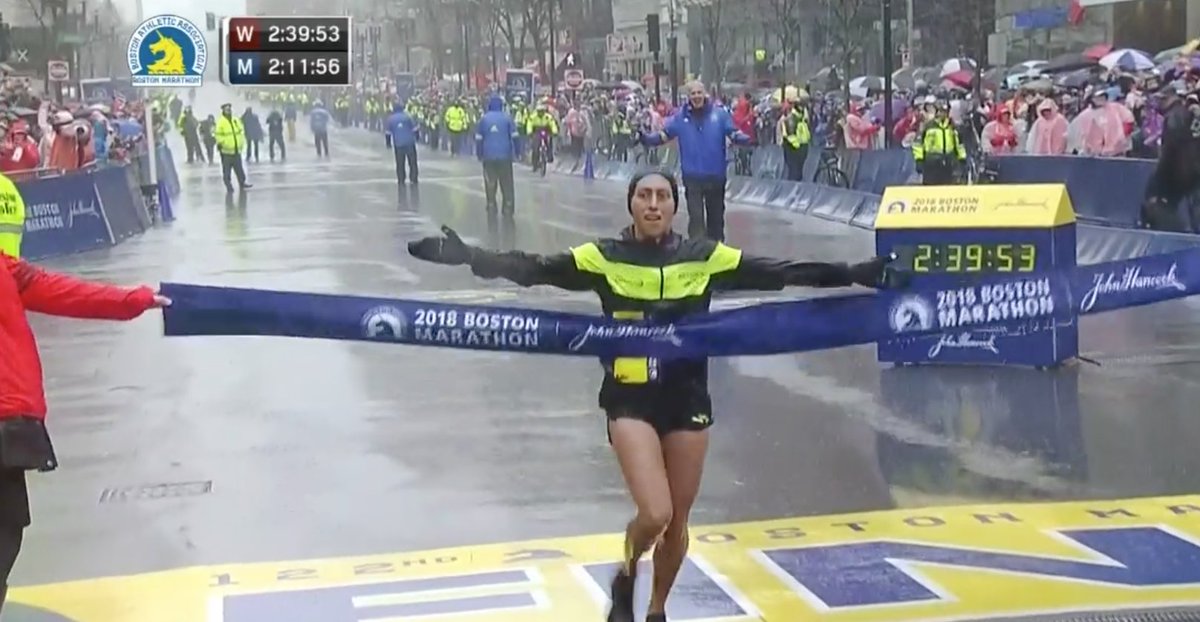 Desi Linden (<a href="/des_linden/">des_linden</a>) at the Boston Marathon

2007: 18th, 2:44:56
2011: 2nd, 2:22:38
2014: 8th, 2:23:54
2015: 4th, 2:25:39
2017: 4th, 2:25:06
2018: 1st, 2:39:54

#BostonMarathon