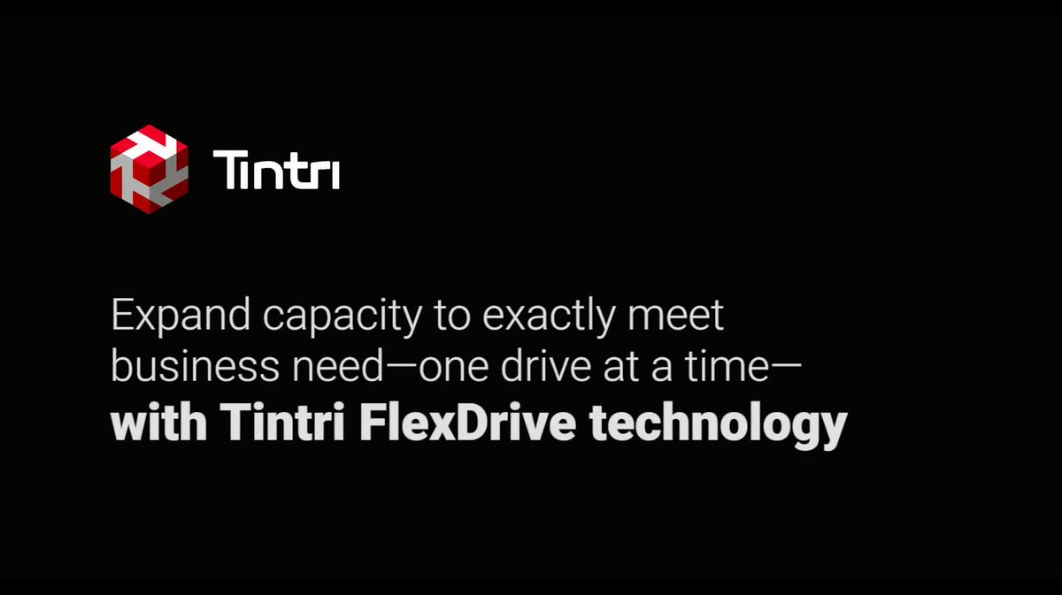 Tintri's tweet image. [Video] #Tintri FlexDrive Lets Customers Expand All-Flash #Storage Capacity One Drive at a Time | Watch Now: lnkd.in/e-Ax83A #AllFlashArray