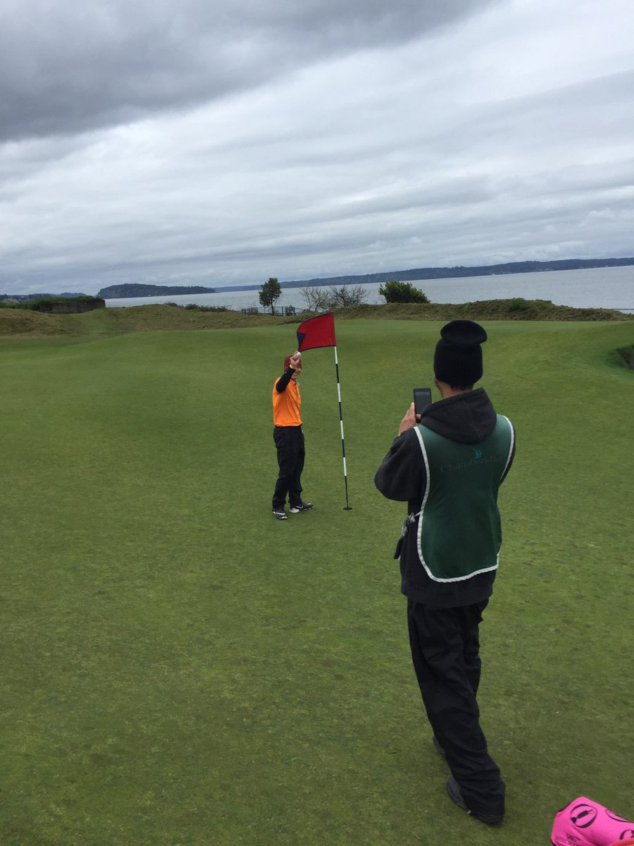 dannyvo's tweet photo. Moment to remember. 4/15/2018 12:33pm - @ChambersBayGolf hole #17, 152 yards. 2nd ace w/ @SrixonGolf balls, don't think I'll ever play a different ball again. Thankfully 2 of the people in the group don't drink. https://t.co/LInmICKNdy