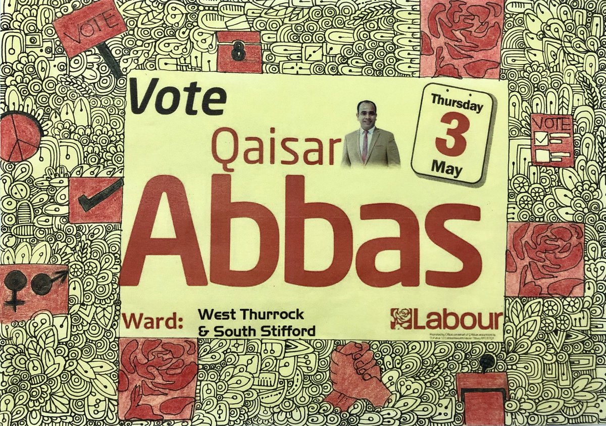 qaisarabbasuk's tweet photo. #VoteLabour on  3 May2018 !

#Thanks to my #artist #friend Ursa Ji for her #beautiful #artwork on my #windowposter https://t.co/olgFYUQlPw