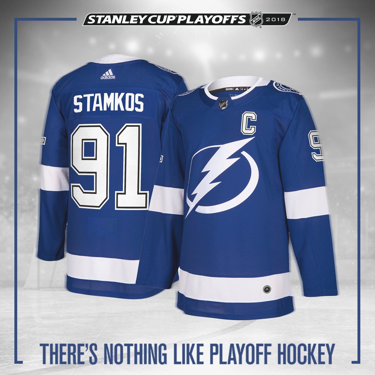 NBCSportsHockey's tweet photo. ReTweet this for a chance to win a @RealStamkos91 jersey! #StanleyCup 

There's Nothing Like @TBLightning Playoff Hockey!

#adizero jersey via @adidashockey https://t.co/vC7wYo9jUL