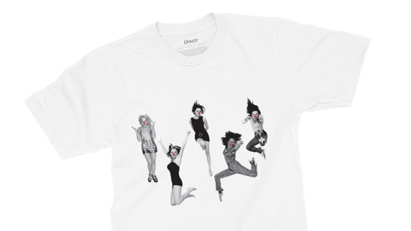 ComicReliefUS's tweet photo. What you really, really want is this exclusive #RedNoseDay t-shirt designed by @victoriabeckham, featuring the Spice Girls! All proceeds go to #RedNoseDay to benefit kids in need. Go to https://t.co/mHvZ7LgGLS to buy yours and make a difference. #GirlPower https://t.co/DMmVBbojbt