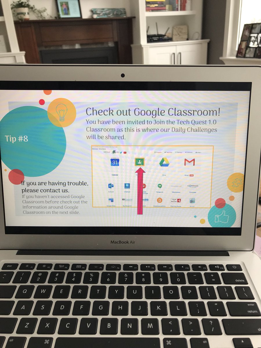 Sarahgat11's tweet image. Looking through the first slideshow for #ugtechquest . I’m excited for the learning to come. #uglearns