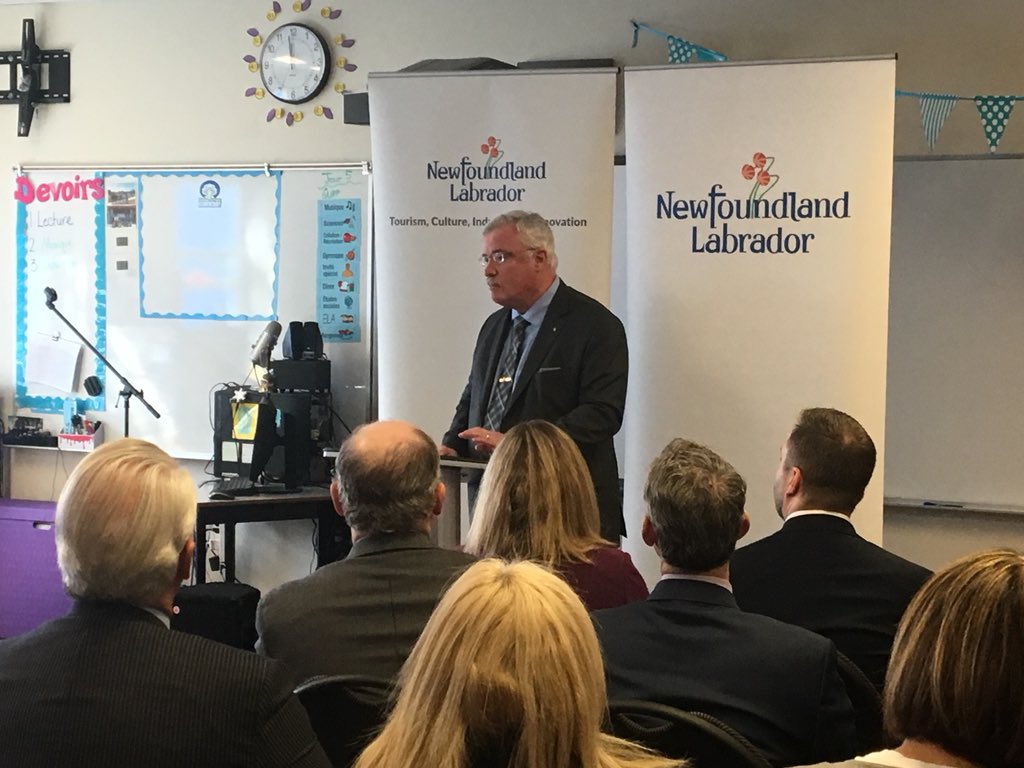 mmelee5's tweet image. We were happy to share our classroom for the announcement about the partnership w/ @brilliant_labs @EDU_GovNL @NLESDCA #codetolearn