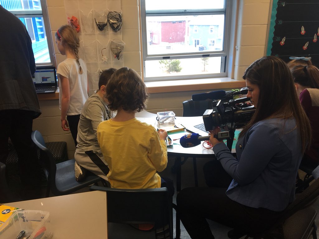 mmelee5's tweet image. We were happy to share our classroom for the announcement about the partnership w/ @brilliant_labs @EDU_GovNL @NLESDCA #codetolearn