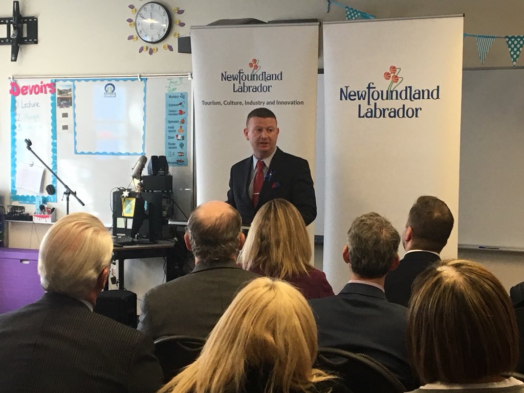 mmelee5's tweet image. We were happy to share our classroom for the announcement about the partnership w/ @brilliant_labs @EDU_GovNL @NLESDCA #codetolearn
