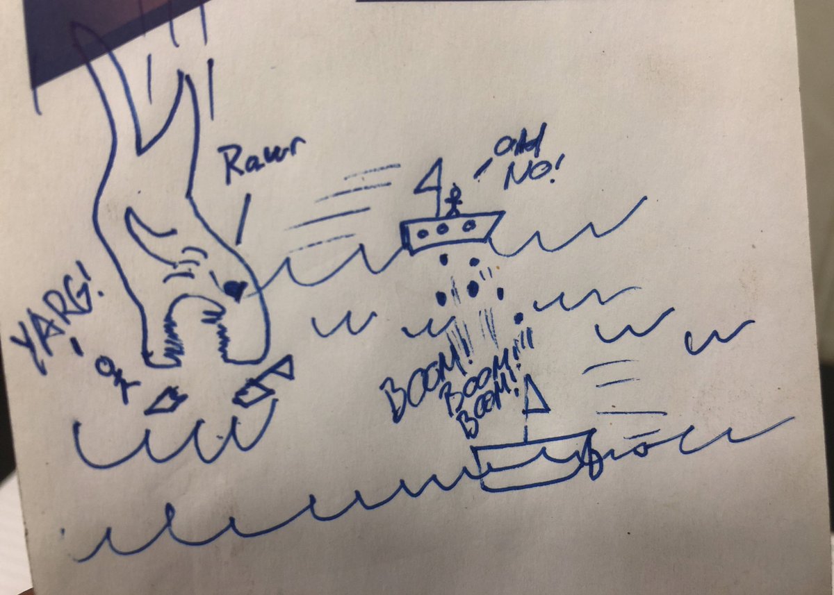 ramen_thief's tweet photo. Here’s how you properly depict what goes on in #MaelstromGame to a coworker @GPG_Maelstrom #artsymonday #poorlyexplained #cannonsgoboom #darkwater https://t.co/iNFuON0QlY