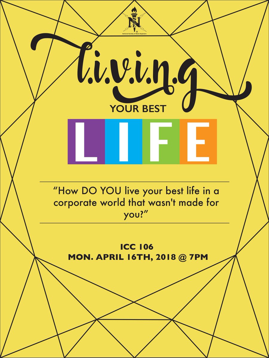 NSBE_GU's tweet photo. Happening tonight @7: LIVING your Best Life - https://t.co/AttXg9gUbn https://t.co/TEeV6gI4RK