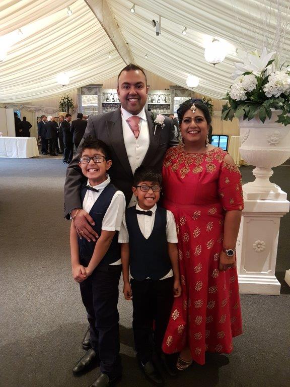 petemistry's tweet photo. My brother @Nesh90 and his beautiful fiancee @MissKrish01 finally became Mr &amp; Mrs Mistry on Saturday. It was a wonderful day followed by a raucous reception and party in the evening - thank you to everyone who came along and to those who helped. Congratulations Hinesh &amp; Krishna! https://t.co/GggVLcNNJZ