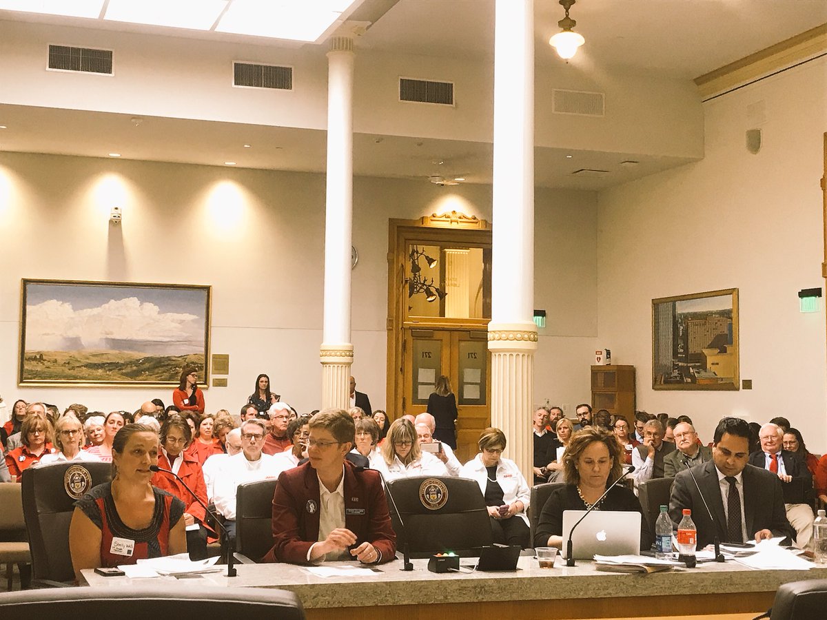 leslieherod's tweet photo. .@CEAEdVotes testifying on the #savePERA bill. Supports removing the DC option. Wants to see up bring down the 7 year option and retirement age (set in the senate version). We hear you teachers! #coleg https://t.co/1u8nb4OAvt