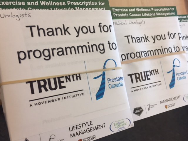 TrueNTHLM's tweet photo. Prescription pads heading out to @cancercarens to get prostate cancer survivors active through home-based online programs and future community-based programs! Fantastic work being done in the province! https://t.co/ZAKtoqfUFl