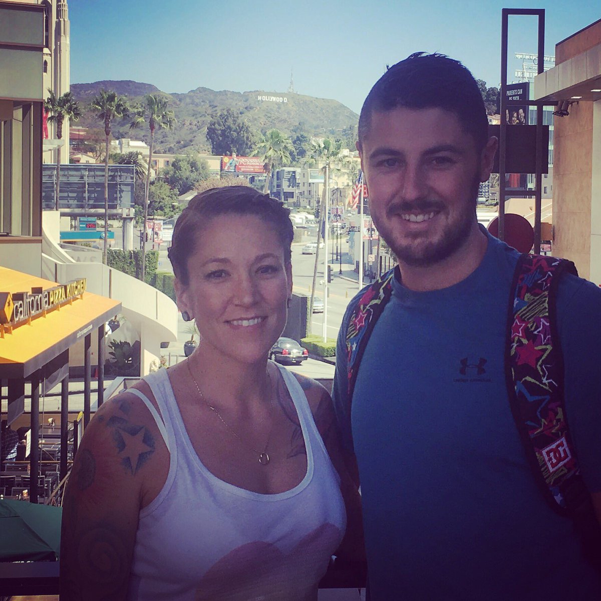 TheRealLATours's tweet photo. Had a blast showing these two the city (that’s the Hollywood Sign behind them btw)! Enjoy Coachella guys :)! Vicky, April 14.

#SeeTheRealLA #LosAngeles #Hollywood #RealTour https://t.co/mIUrrV0Vkh