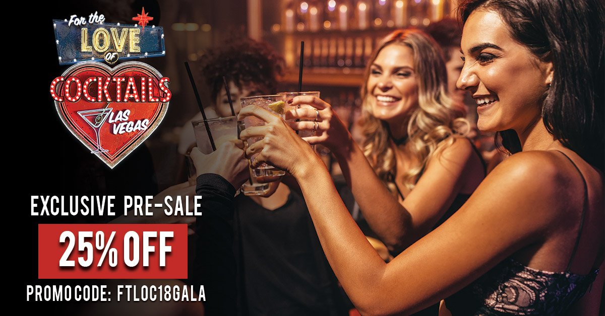 LoveOfCocktails's tweet photo. Don't miss out! Pre-sale tickets are on sale now until April 19! Get 25% off with the promo code: FTLOC18GALA 
Tickets: https://t.co/rghKkgOF9N 

#LasVegas #lasvegasstrip #drinks #charityevent #mixology https://t.co/Fj9UtOWMvB