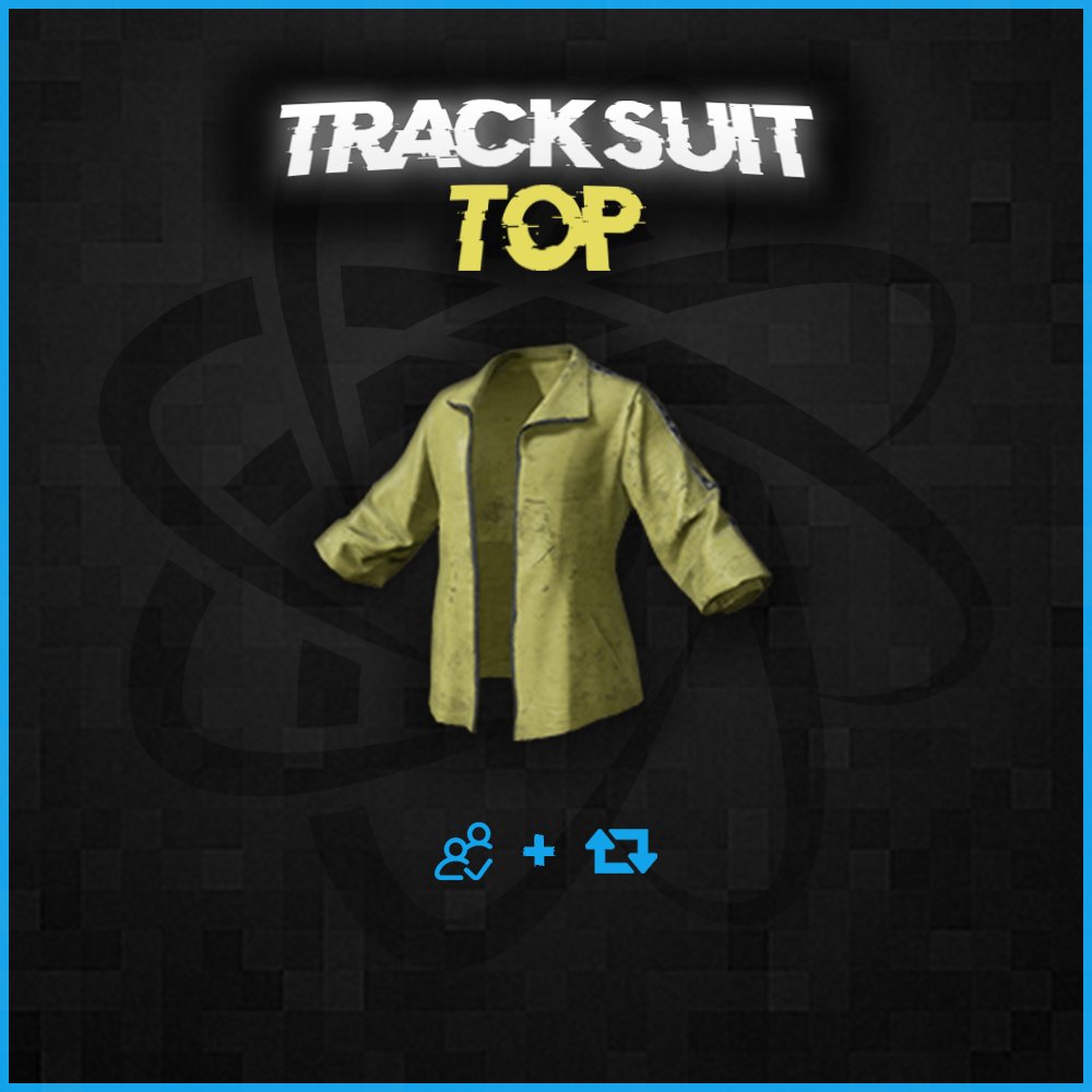 SkinCoreGG's tweet image. ★ Tracksuit Top (Yellow) Giveaway!

» Follow @SkinCoreGG 
» Retweet + Like
» Tag 2 Friends
» Visit skincore.gg

⚠️ 72 hours! #PUBGGiveaway
