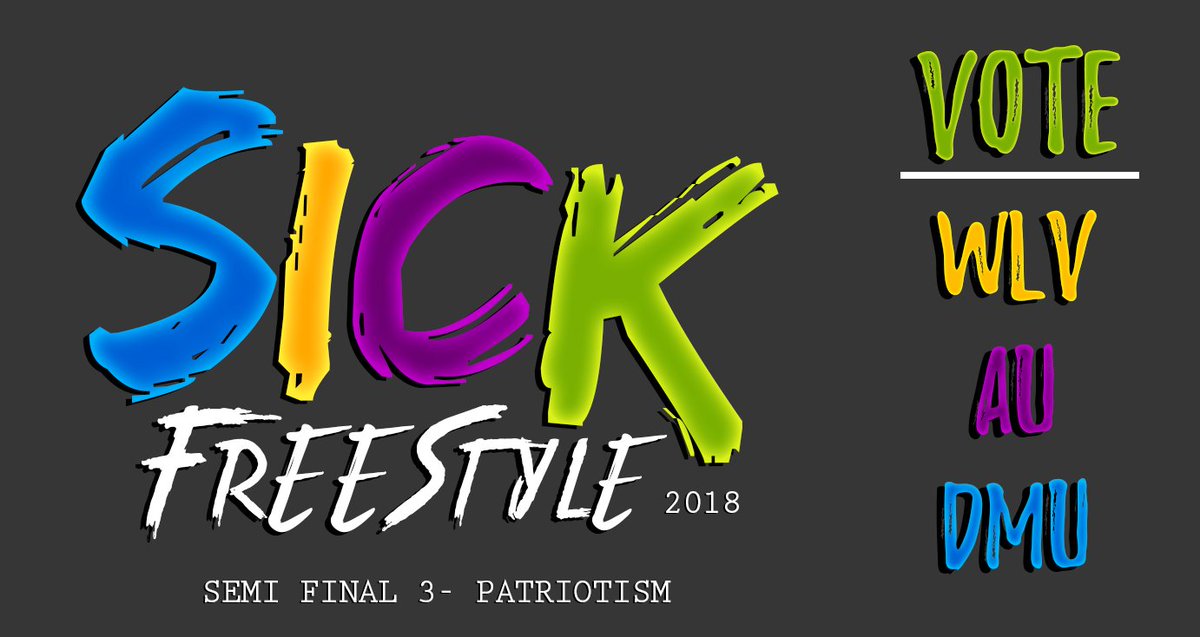TeamWLV_S8's tweet photo. VOTE #TeamWLV as BEST SICK FREESTYLE SONG
https://t.co/mBZlwnHUyU
#TeamWLV #TheBigClash #SickFreestyle #TBCSF18 
[Voting Closes Saturday 28th April] https://t.co/NwF6C7voMj