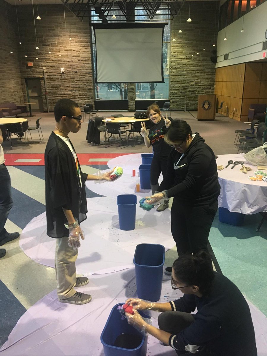 UnityCanisius's tweet photo. Happy #PrideWeek2018, Canisius! To kick things off, we tie dyed our Pride t-shirts! If you didn't get one, be sure to grab one for our Pride March on Wednesday! 😃🌈 https://t.co/Iz6p1614JR