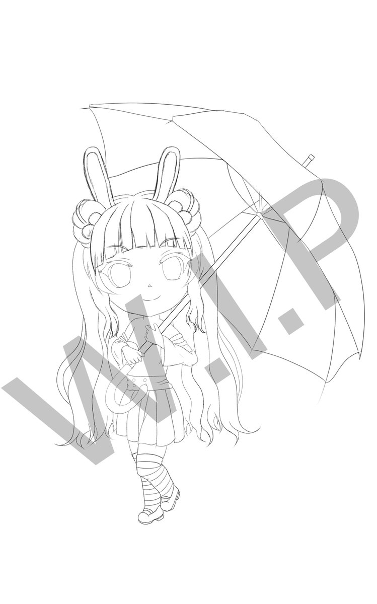 siorimoo's tweet photo. W.I.P from today! Decided to make a doodle of my very good friend @eternal_masque's Usagi! As it's Usagi's first birthday in 2 days!
#wip #workinprogress #digitalart #chibi #chibiart #bunnychibi #bunnygirl #cute #umbrella #adorablechibi https://t.co/uNwsJY68Wl