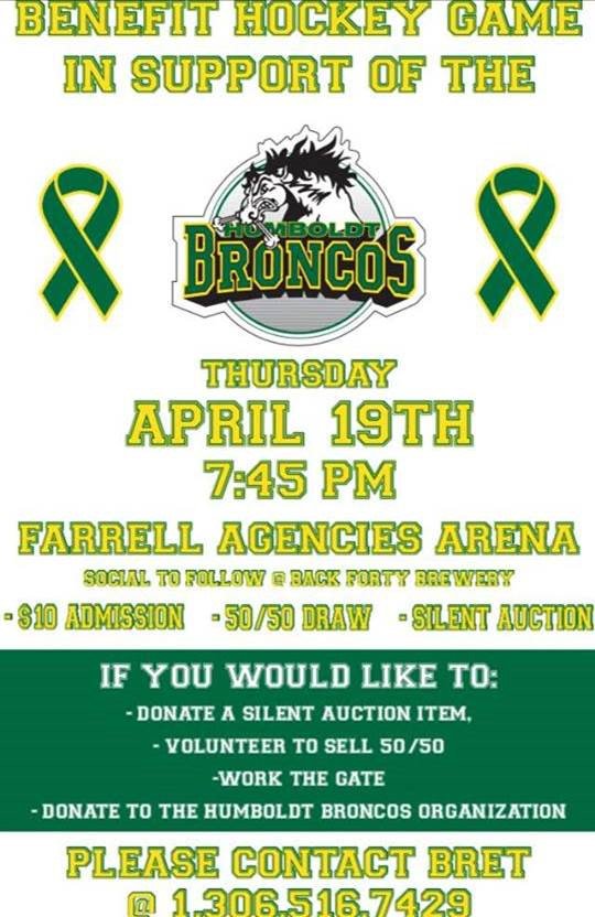 PattisonAg's tweet photo. Stop in to @PattisonAg on York Rd W, on Thurs, April 19 for a pre-game BBQ to kickoff the benefit hockey game at the @farrell_ltd Arena 7:45pm!  Thanks to @HarvestMeats, @saveonfoods +@GX94Radio @MOREFOXFM in Yorkton for partnering with us!  Proceeds to #HumboldtStrong efforts. https://t.co/xT94cyDXpC