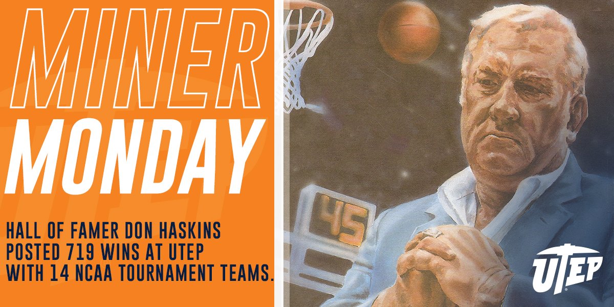 UTEPMBB's tweet photo. Yahoo Sports' Dan Wetzel once called him the greatest Division I men's basketball coach of all-time! #TheBear #Legend #MinerMonday #WeAreMiners https://t.co/PP1HierPef