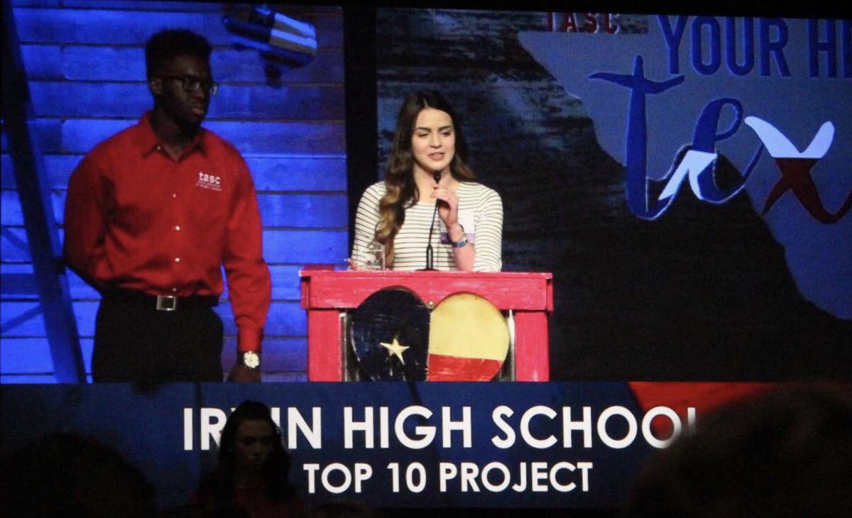 irvinstuco's tweet photo. President Sara Blanco accepting Top Ten Projects award at the TASC State Conference! #OneStateOneHeart https://t.co/2RsMoEEYHV