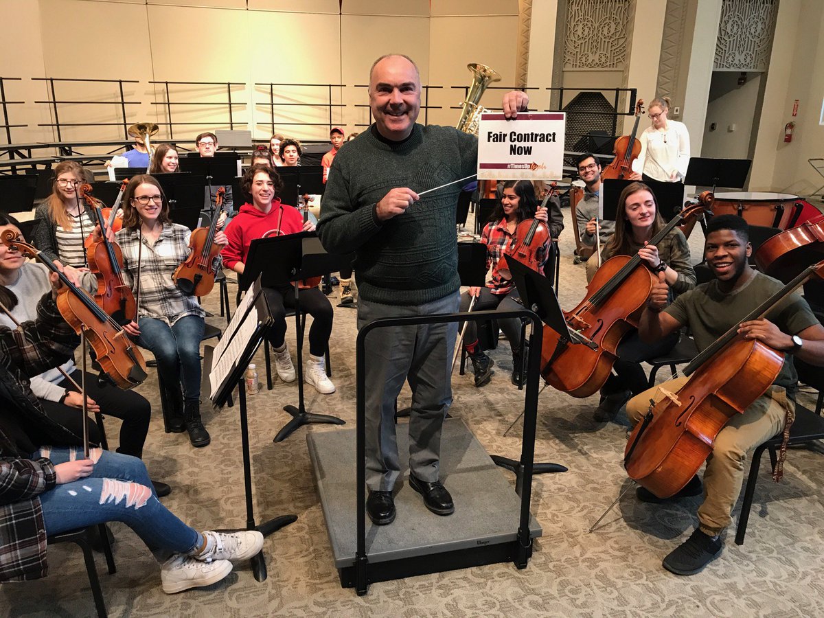 Colin knows how to bring various sounds together in Orchestra, but will <a href="/LoyolaChicago/">Loyola University Chicago</a> be able to find harmony with the NTT faculty in the form of a fair contract? #timesuployola <a href="/loyolaforus/">LUC Worker Coalition</a> @SEIU73 <a href="/FacultyForward/">SEIU Faculty Forward</a> <a href="/CardinalBCupich/">Cardinal Cupich</a> <a href="/PhoenixLUC/">The Loyola Phoenix</a> <a href="/Suntimes/">Chicago Sun-Times</a> <a href="/inthesetimesmag/">In These Times</a>