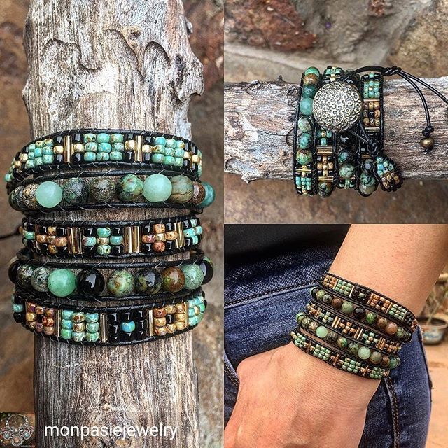 ABeadedLife's tweet photo. Regrann from @monpasiejewelry - Bohemian style 5 wrap leather bracelet made of African turqoise beeds, Japanese seed beads and genuine leather cord. Available at my Etsy store. #wrapbracelet #beadedjewelryofinstagram #wrapbracelets #leatherwrapbracelet #fivewrapbracelet #be… https://t.co/ooI3XHuidc