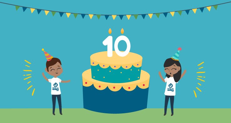climadecambios's tweet photo. ¡Estamos de aniversario! 🎉 Celebra juntos a nosotros nuestros #10Años y se un agente de cambio 😁. Tendremos un pasacalle, una torta 🎂 y muchas sorpresas y premios para los asistentes 🌿🎈🎁 Te esperamos este 19 de abril desde las 12:30 en jardines frente al comedor de arte. https://t.co/Yr3mXDxlat