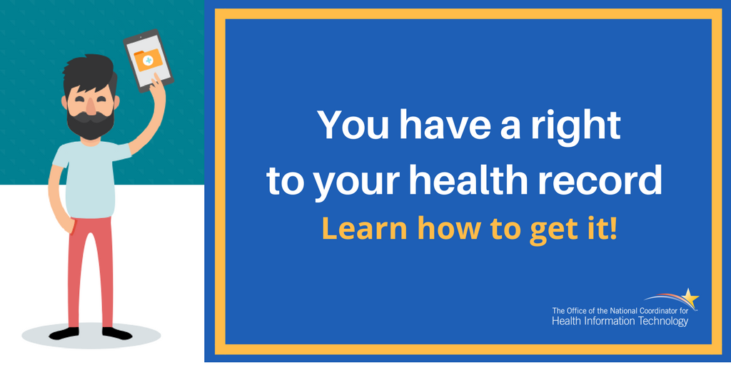 ONC_HealthIT's tweet photo. Having your health record electronically can help you take control of your health.   Want to get started?  Take a look at the ONC Guide to Getting and Using your Health Records: https://t.co/SCqWpBZlCX  #HealthTech #HealthLiteracy #Patients #PatientAccess @LMoriarty1 @mxakazawa https://t.co/XcMML501iF