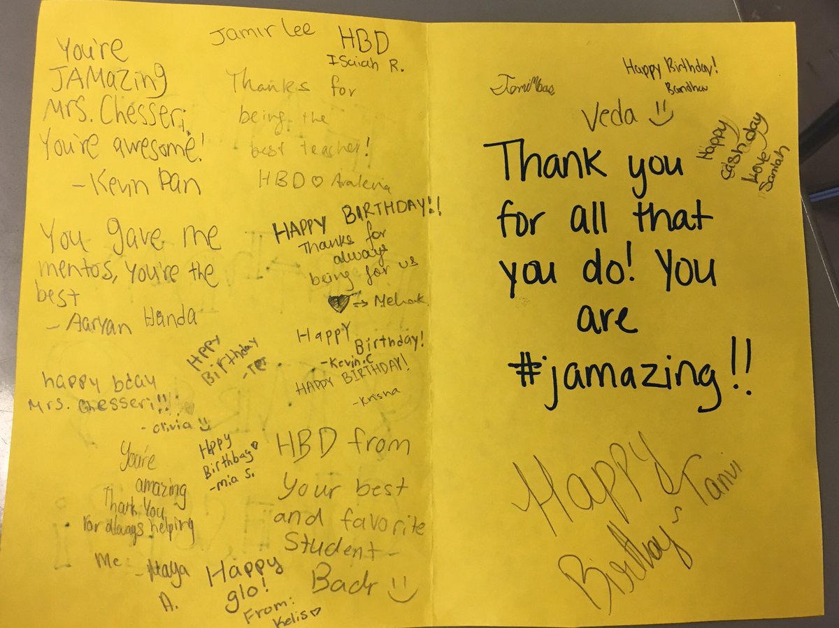 BChesseri's tweet photo. Feeling the love! 😊🎂🎉#jamazing @mrsorzy205 https://t.co/HKRwd0hf2u