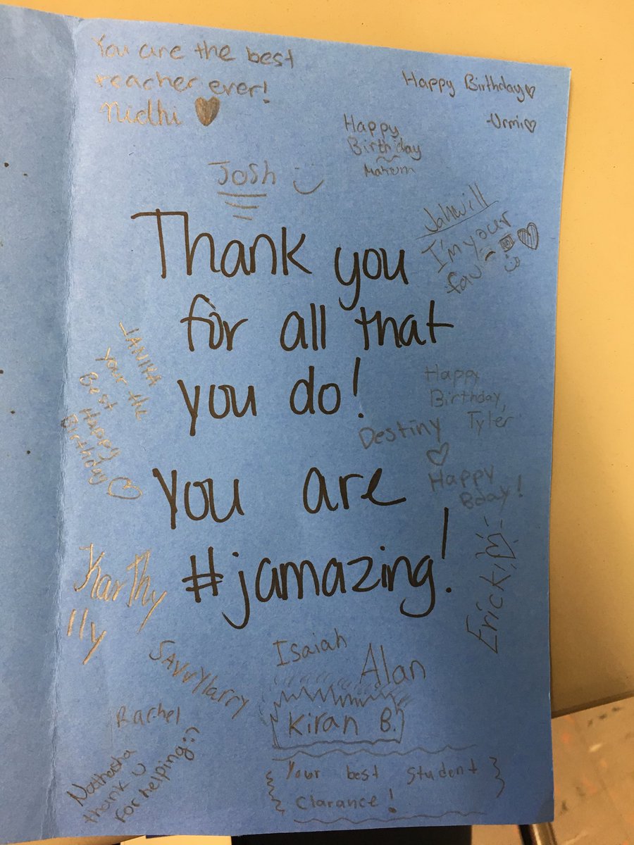 BChesseri's tweet photo. Feeling the love! 😊🎂🎉#jamazing @mrsorzy205 https://t.co/HKRwd0hf2u