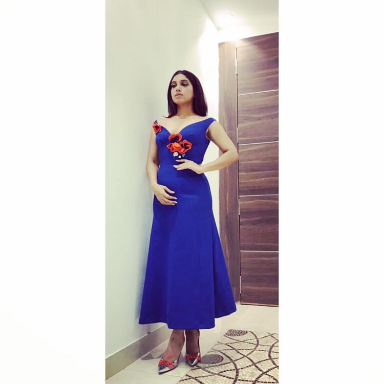 She’s got us all tangled up in her blues 💙 @psbhumi for an event this evening, lookin’ radiant as ever! #Style #Love #Celebrity