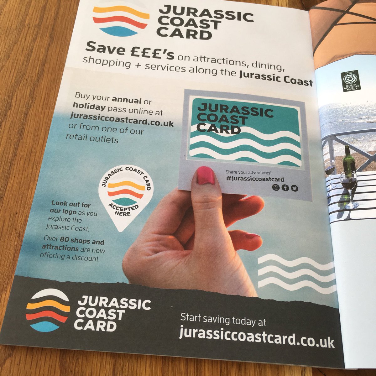 Yippee! Nice ad in the very smart <a href="/JurassicMags/">Jurassic Coast Mag</a> , thanks to <a href="/coastline_lyme/">Coastline</a>  #dorsethour