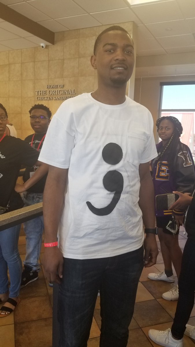 EvermanStuco's tweet photo. Today is semicolon day! A semicolon is placed at the end of a sentence as a way of connecting another sentrnce...  #semicolon #DeepenYourHeart #yourstoryisnotover #SuicideAwareness https://t.co/NUla9pxClq