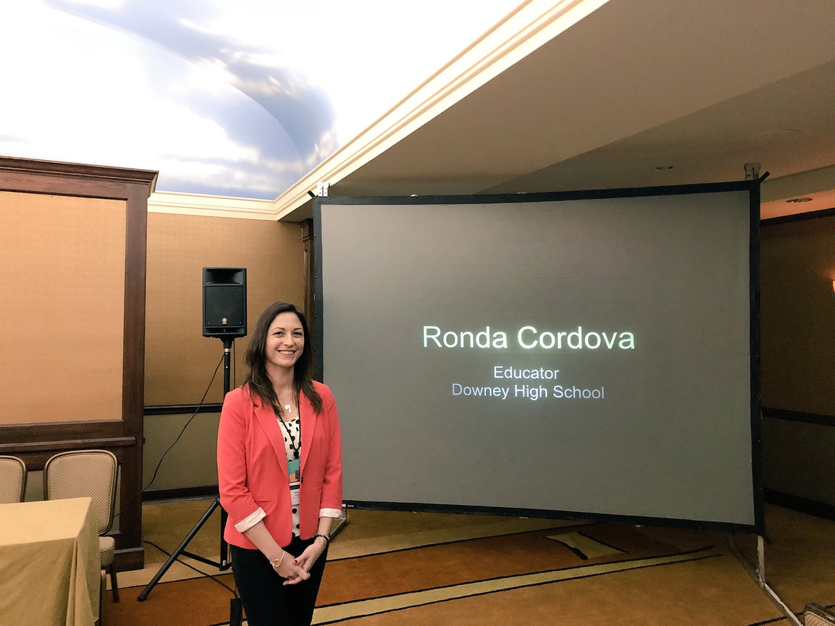 BayhaGroup's tweet photo. Room packed for Ronda Cordova’s AME Leadership Institute session about #AdobeACA certification offered to Downey High students @DowneyUnified #DowneyMADE https://t.co/Awa91pbwP5