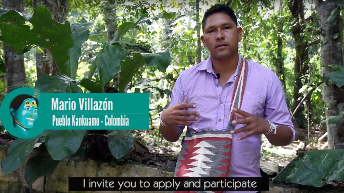 AmazonMiller's tweet photo. Call for Applications - Global Workshop for Indigenous Leaders 2018! Application deadline June 15, send to {consultaprevia@dejusticia.org}. For more information, watch this brief video: https://t.co/VoiDaBlpv1 https://t.co/mwzmTElZke