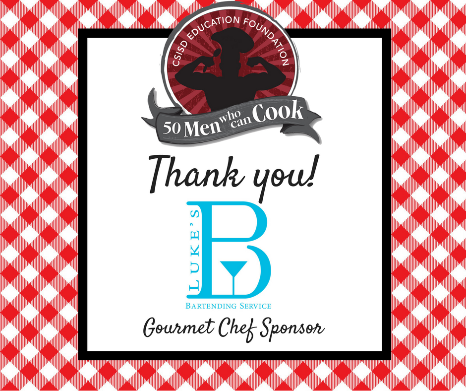 Give2Kids's tweet photo. Thank you @bcsbartenders for the wonderful support they give to CSISD and 50 Men Who Can Cook as a Gourmet Chef sponsor! #50Men2018 #EFProjectSMILE https://t.co/OAkPfY9iOx