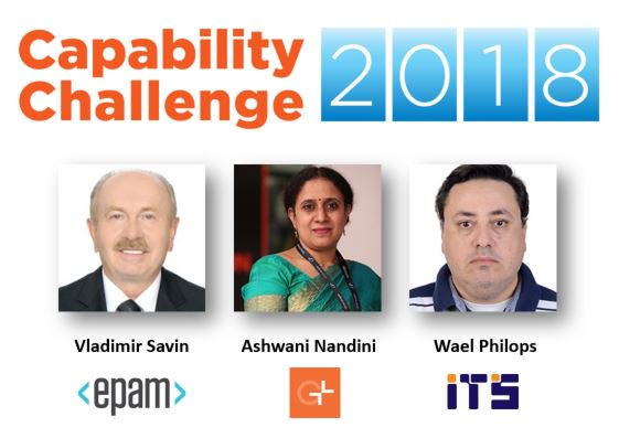 CMMI_Institute's tweet photo. Congrats to our 2018 #CapabilityChallenge Finalists! Join us at #CapabilityCounts 2018 on 1-2 May where these global leaders will compete for best success story in building #capability to improve #business #performance https://t.co/6xOgne5WUY @EPAMSYSTEMS #ITS @GlobalLogic_IN https://t.co/kTksUmZbO8
