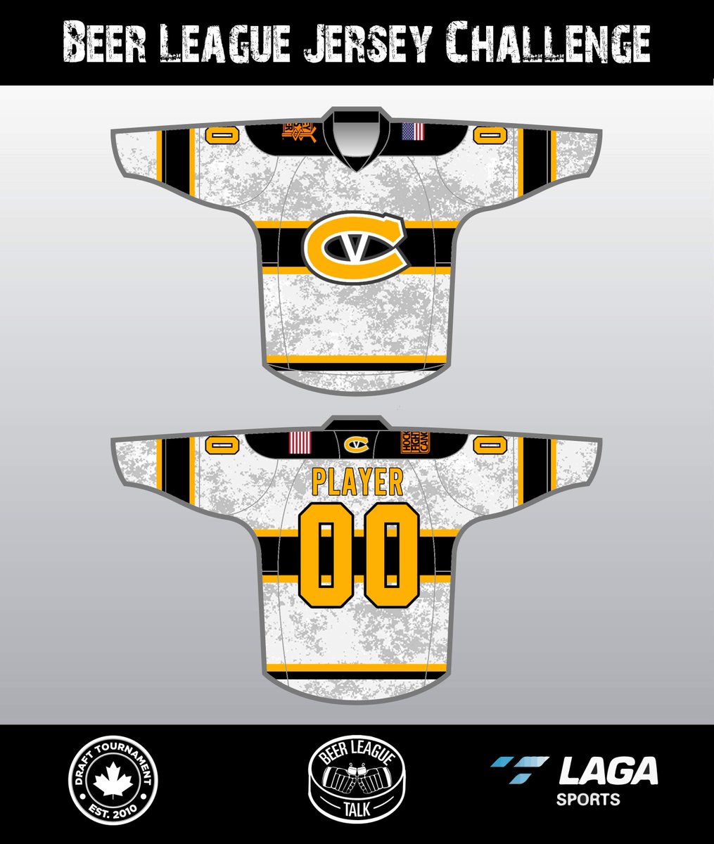 beerleaguetalk's tweet photo. Welcome to The Jersey Challenge by @BeerLeagueTalk and @LAGAsports. R/T to vote for CVH to win a free set of jerseys for their team. Are you a Hockey Player? Check out the greatest hockey show in the world at https://t.co/63UAD6Vakt (Likes are tiebreakers) https://t.co/8A3itW9kNU