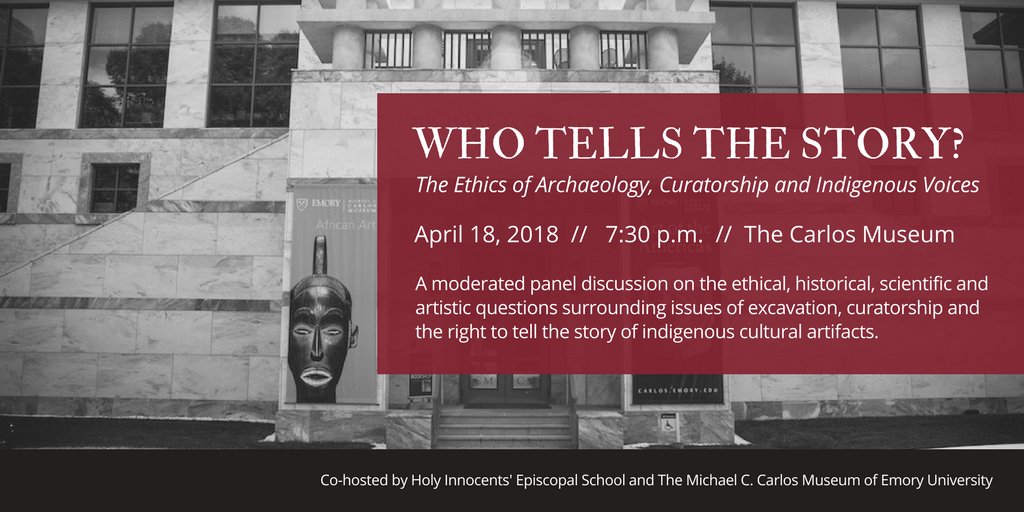 HIESbears's tweet photo. The HIES Global Studies Department cordially invites you to a panel discussion Wednesday, April 18, 7:30 p.m., at the Carlos Museum of Emory University. More info: https://t.co/QI2KtOTPBZ #805scholar #HIESGlobal @carlosmuseum https://t.co/2xWy8Ma5aq