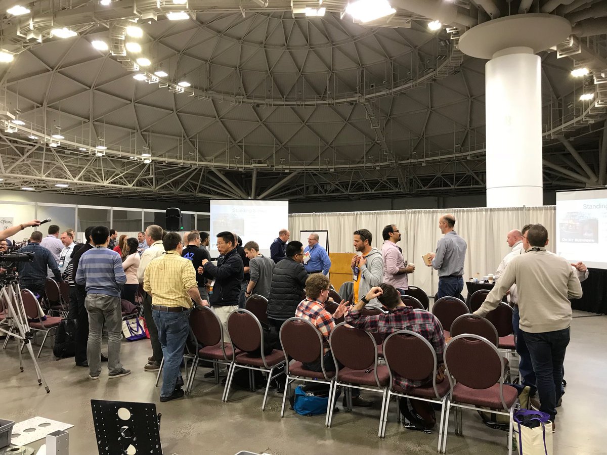 pborsella's tweet photo. Bored?  Come see Jimi Fosdick working the room in the #scrum4hw track at #SGMSP18 https://t.co/U8knk7lkEI