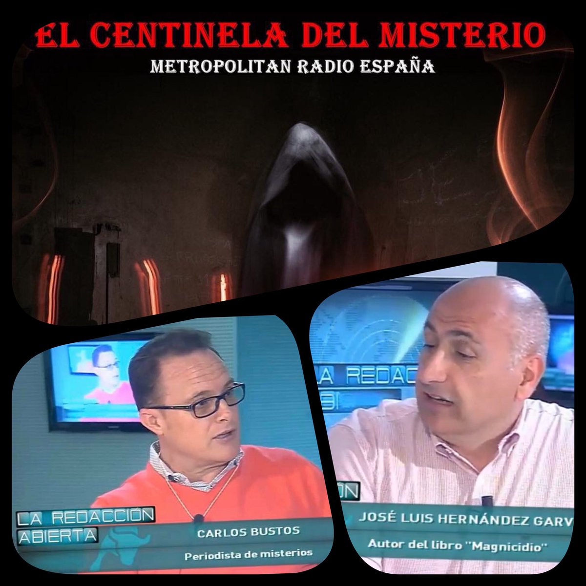 loupuntouve's tweet photo. Ahora, en directo, en el programa La Redacción Abierta de IntereconomíaTV están @carlosmascarlos y @joseluer45 hablando sobre magnicidios.
No te lo pierdas!!!@centinelamet de @metradio
#elcentineladelmisterio
#metropolitanradio https://t.co/VVrsZdjbi9