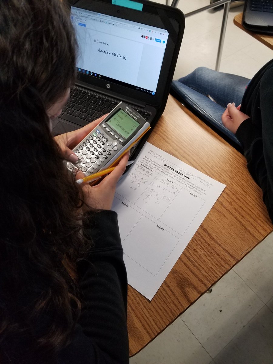 MrsCourtneyWHS's tweet photo. Kicked off Algebra 1 EOC review today with a Digital Breakout activity! Love when technology allows for immediate feedback!! #rhsalgebra1 #beattheeoc #staarreview #rhsmath @WilliamKParker @RISDiTeam @MathRisd @RichardsonHS1 https://t.co/YxKxkCKhbj