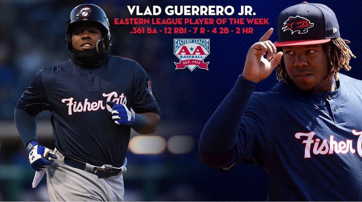 magnusmedia's tweet photo. Congrats, Vladdy! 💪 #magnusstrong #Repost @FisherCats
・・・
Part human, part run-producing machine 🤖⚾️ Congrats to @vladdyjr for taking home the first Eastern League Player of the Week award this season! #VladJr #FerociousFun #FisherCats #NewHampshire #MiLB #BlueJays https://t.co/HJ66xKpkpD