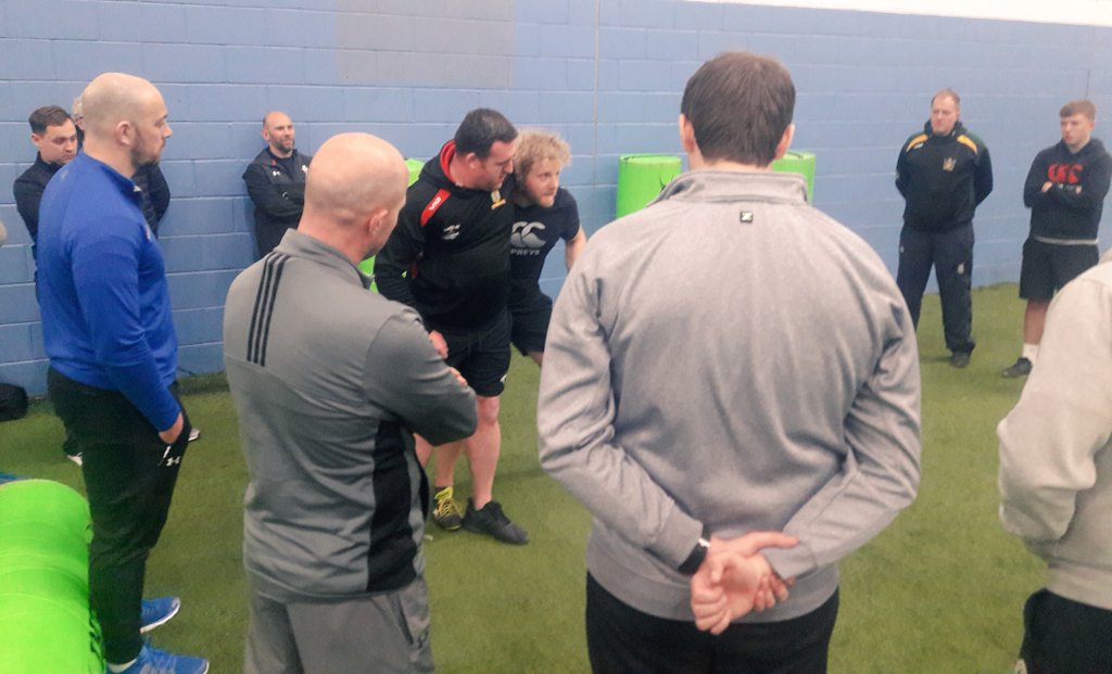 MattSilva70's tweet photo. Things are getting technical now, Duncan giving some excellent key points on scrummaging to @CommunityOsprey coaches and referees #hairbear https://t.co/cSIJOSdlmR