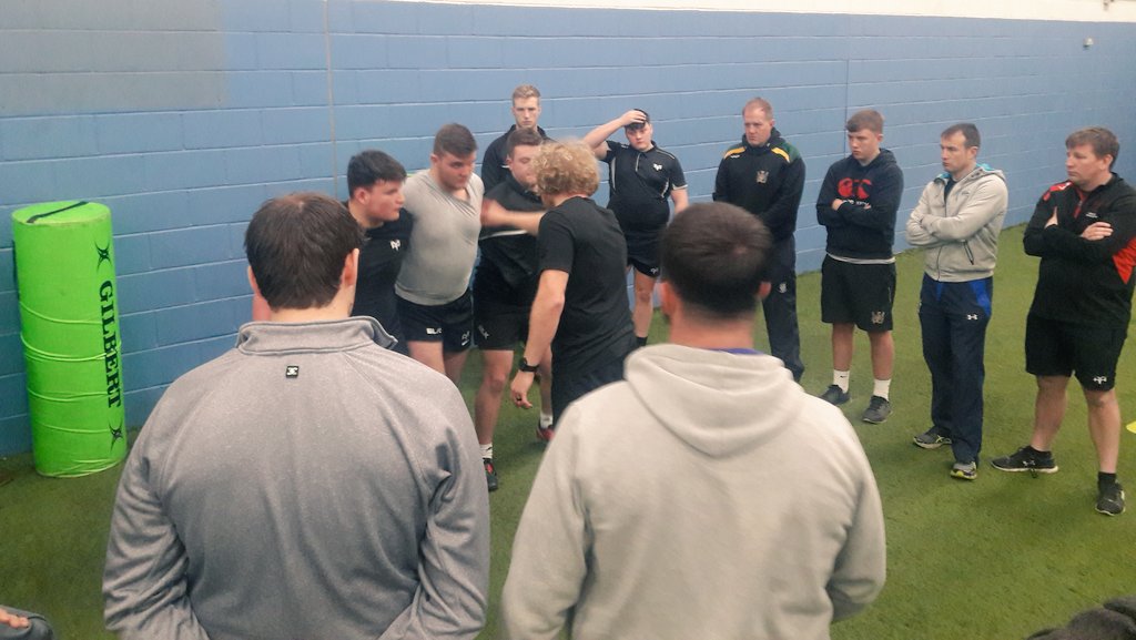 MattSilva70's tweet photo. Things are getting technical now, Duncan giving some excellent key points on scrummaging to @CommunityOsprey coaches and referees #hairbear https://t.co/cSIJOSdlmR