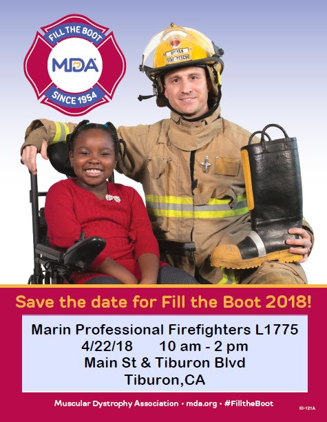 MDA_San_Fran's tweet photo. @iaff1775 will be hitting the streets on Sunday 4/22 to #FilltheBoot for the #MDA ! @iaff1775 is celebrating a tremendous 50! Come out and spread the word about these amazing firefighters who are going above and beyond to help individuals living with MD #growstrongerandlivelonger https://t.co/gaRQpqNB1U