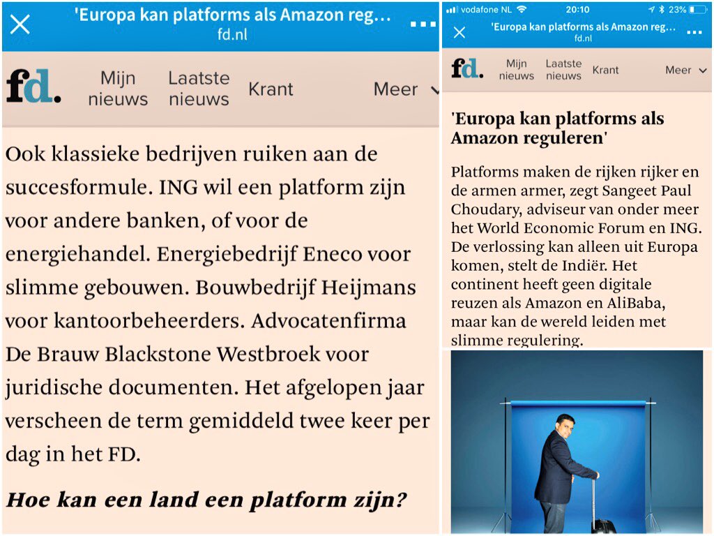 Beyond_Eyes_'s tweet photo. Tof! We worden ‘zomaar opeens’ genoemd in het FD! #platforms #kantoorbeheer #heijmans https://t.co/PbQYJCYdv4