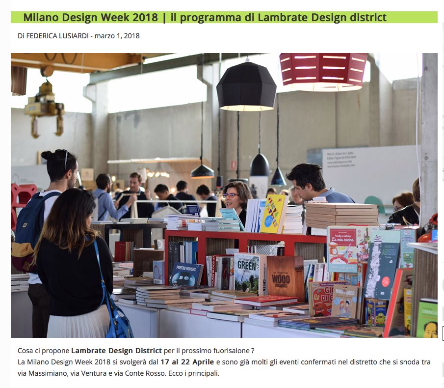 La Milan Design Week è ormai alle porte! ✨
Ecco tutte le iniziative che troverete nel <a href="/lambratedesign/">lambratedesign</a> District da martedì 17 aprile a domenica 22 aprile... Stay tuned! 
#MDW18 #MilanoDesignWeek #Lambrate #ilovelambrate
➡ ow.ly/PUAI30jqYa8